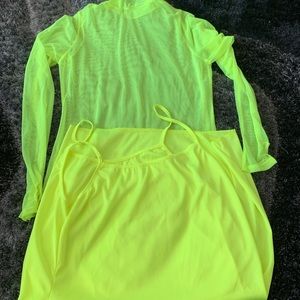 Fashion Nova Mesh Dress With Slit